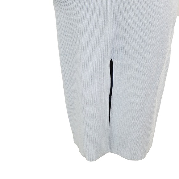 Bailey 44 Anthropologie Dress XS Pastel Blue Ribbed Knit Sleeveless Bodycon - Picture 3 of 12
